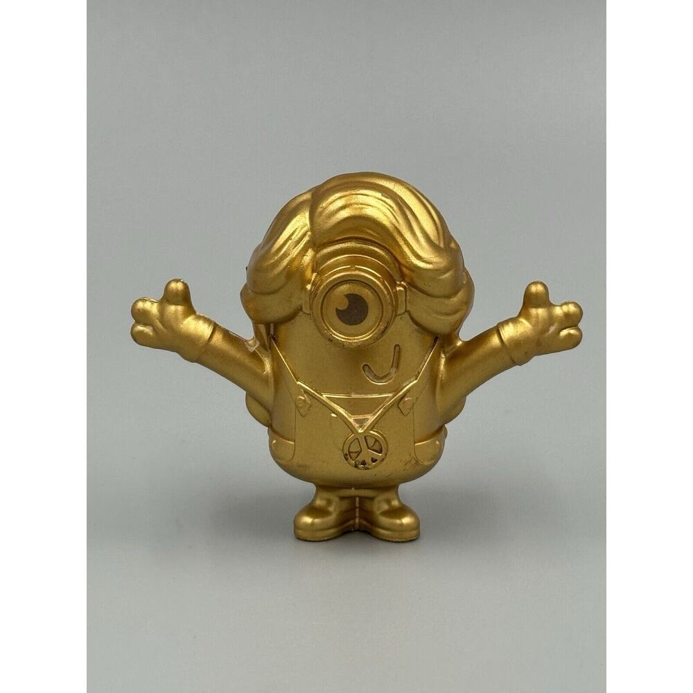 2019 Gold Peace Loving Hippie Minion McDonalds Happy Meal Toy